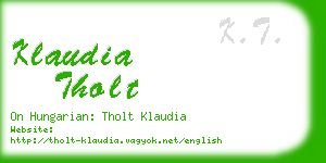 klaudia tholt business card